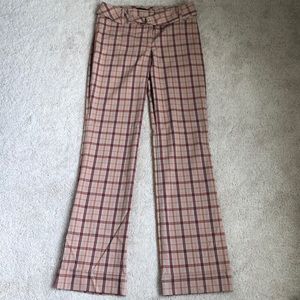 The Limited Red Pink Orange Plaid Pants Size 0